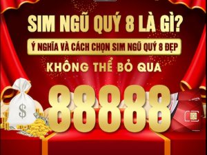 sim ngũ quý 8 là dòng sim được cấu tạo từ 5 số 8 đặt liền kề nhau. Nó không chỉ đẹp về hình thức mà còn ẩn chứa nhiều ý nghĩa