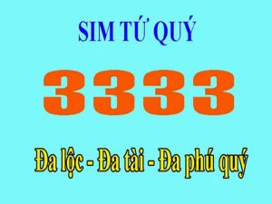 Sim 3333 là một trong những sản phẩm của dòng sim tứ quý đẹp. Sở hữu số thuê bao có dãy số này bạn sẽ gặp nhiều tài lộc trong cuộc sống.