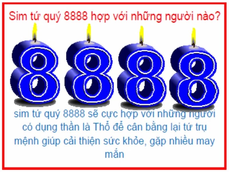 Theo như trong phong thủy dãy số 8888 thể hiện sự bình yên