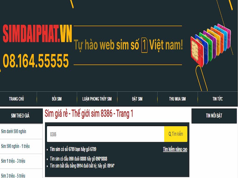 Điều gì khiến web Simdaigia được lựa chọn nhiều?